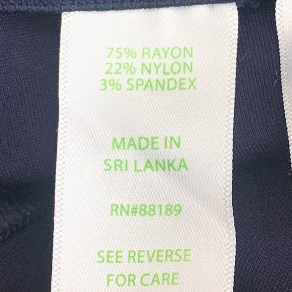 Lilly Pulitzer Sz XS Navy Blue Pull On Slit Back Hem Stretchy Pants - Picture 8 of 12